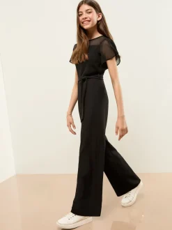 Noir - Combinaison Lipsy à empiècement en maille (5-16ans)