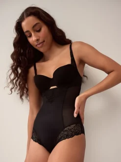 Noir - Contrôle ferme du ventre Portez votre propre soutien-gorge Façonner le corps