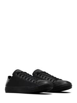Noir - Converse Leather Chuck Ox Trainers