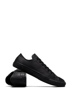 Noir - Converse Leather Chuck Ox Trainers