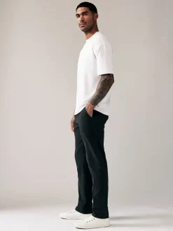 Noir - Coupe ample - Pantalon chino stretch