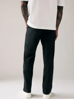 Noir - Coupe ample - Pantalon chino stretch