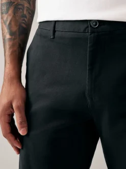 Noir - Coupe ample - Pantalon chino stretch