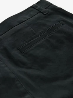 Noir - Coupe ample - Pantalon chino stretch