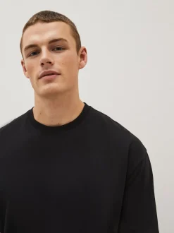 Noir - Coupe ample - T-shirt Essential Col rond en coton