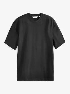 Noir - Coupe ample - T-shirt épais