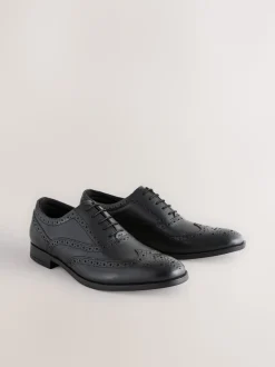 Noir - Coupe classique - Chaussures Richelieu Oxford en cuir