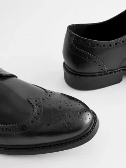 Noir - Coupe classique - Chaussures Richelieu derby en cuir