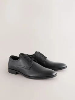 Noir - Coupe classique - Derbys en cuir classiques