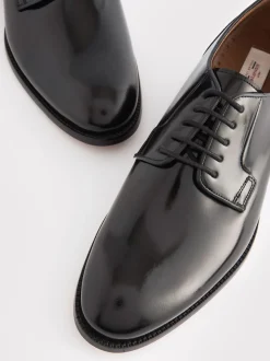 Noir - Coupe classique - Signature Leather Sole Derby Chaussures