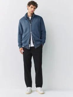 Noir - Coupe fuselée régulière - Pantalons Chinos extensibles plissés avec taille élastique