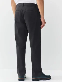 Noir - Coupe fuselée régulière - Pantalon chino stretch