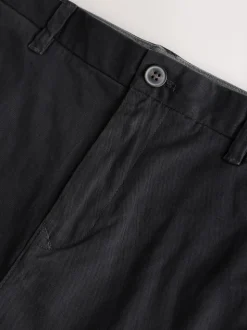 Noir - Coupe fuselée régulière - Pantalon chino stretch