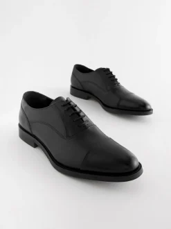 Noir - Coupe large - Chaussures Oxford à bout en cuir