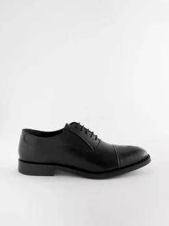 Noir - Coupe large - Chaussures Oxford à bout en cuir