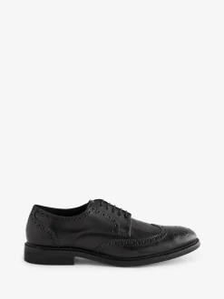 Noir - Coupe large - Chaussures Richelieu derby en cuir