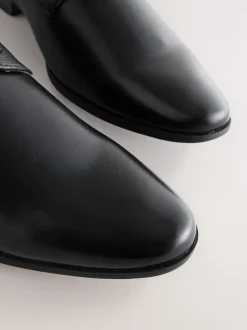 Noir - Coupe large - Chaussures Derby à lacets