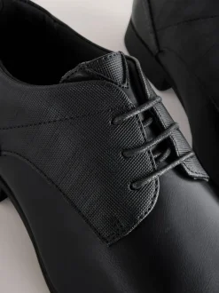 Noir - Coupe large - Chaussures Derby à lacets