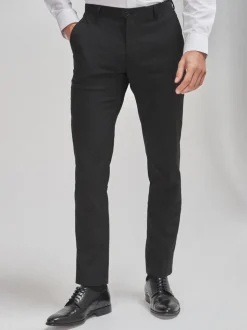 Noir - Coupe slim fuselée - Pantalon intelligent stretch