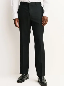Noir - Coupe sur mesure - Pantalon de smoking texturé avec détail de ruban adhésif