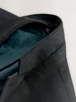 Noir - Coupe sur mesure - Veste de costume texturée