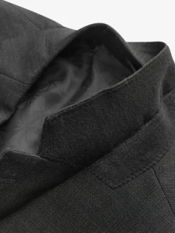 Noir - Coupe sur mesure - Veste de costume texturée en laine Blend