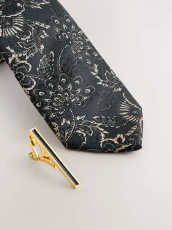 Noir - Cravate et pince design