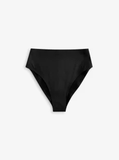 Noir - Culotte de coton mélangé de qualité supérieure avec contrôle de l'abdomen