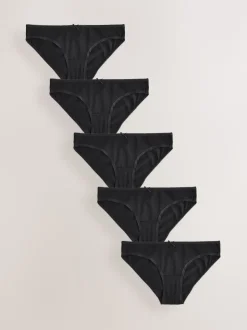 Noir - Culotte en coton riche 5 Pack