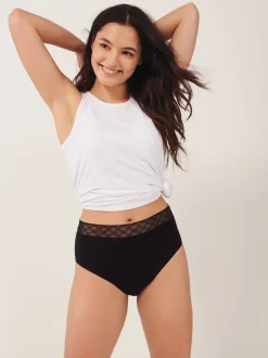 Noir - Culotte périodique à débit moyen 2 Pack