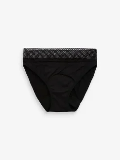 Noir - Culotte périodique à débit moyen 2 Pack