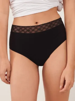Noir - Culotte périodique à débit moyen 2 Pack