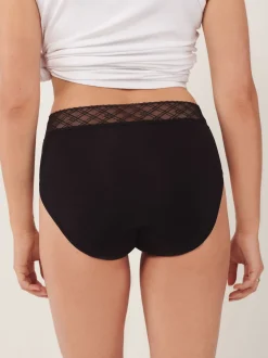 Noir - Culotte périodique à débit moyen 2 Pack