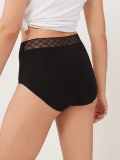Noir - Culotte périodique à débit moyen 2 Pack