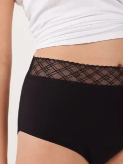 Noir - Culotte périodique à débit moyen 2 Pack