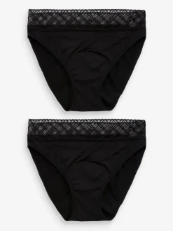 Noir - Culotte périodique à débit moyen 2 Pack