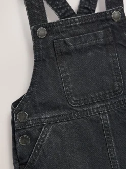 Noir - Denim Robe chasuble (3mths-8yrs)