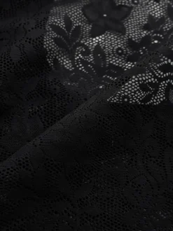 Noir - Dentelle sur l’ensemble Pas de VPL Slips 3 Lot