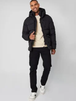 Noir - Doudoune double couche Threadbare imperméable à la douche