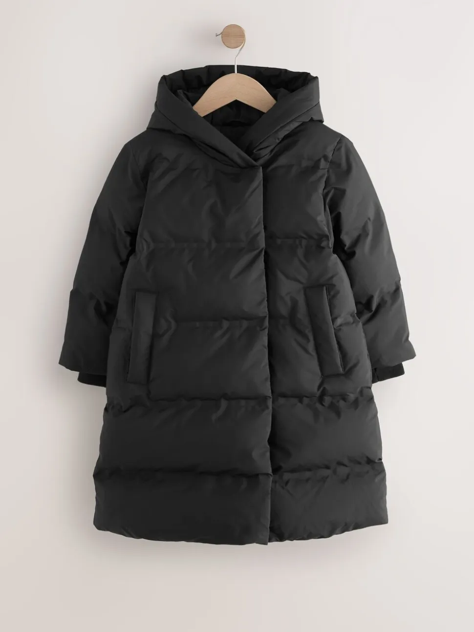 Noir - Doudoune imperméable doublée de fausse fourrure (3-16ans)