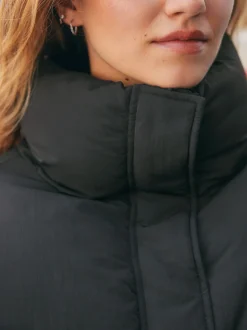 Noir - Doudoune mi-longue Résistant à la douche