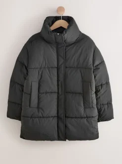 Noir - Doudoune mi-longue Résistant à la douche