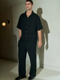 Noir - Ensemble pyjama à manches courtes