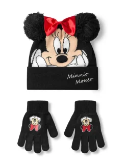 Noir - Ensemble Vanilla Underground Kid Disney personnage Chapeaux et gants d’hiver