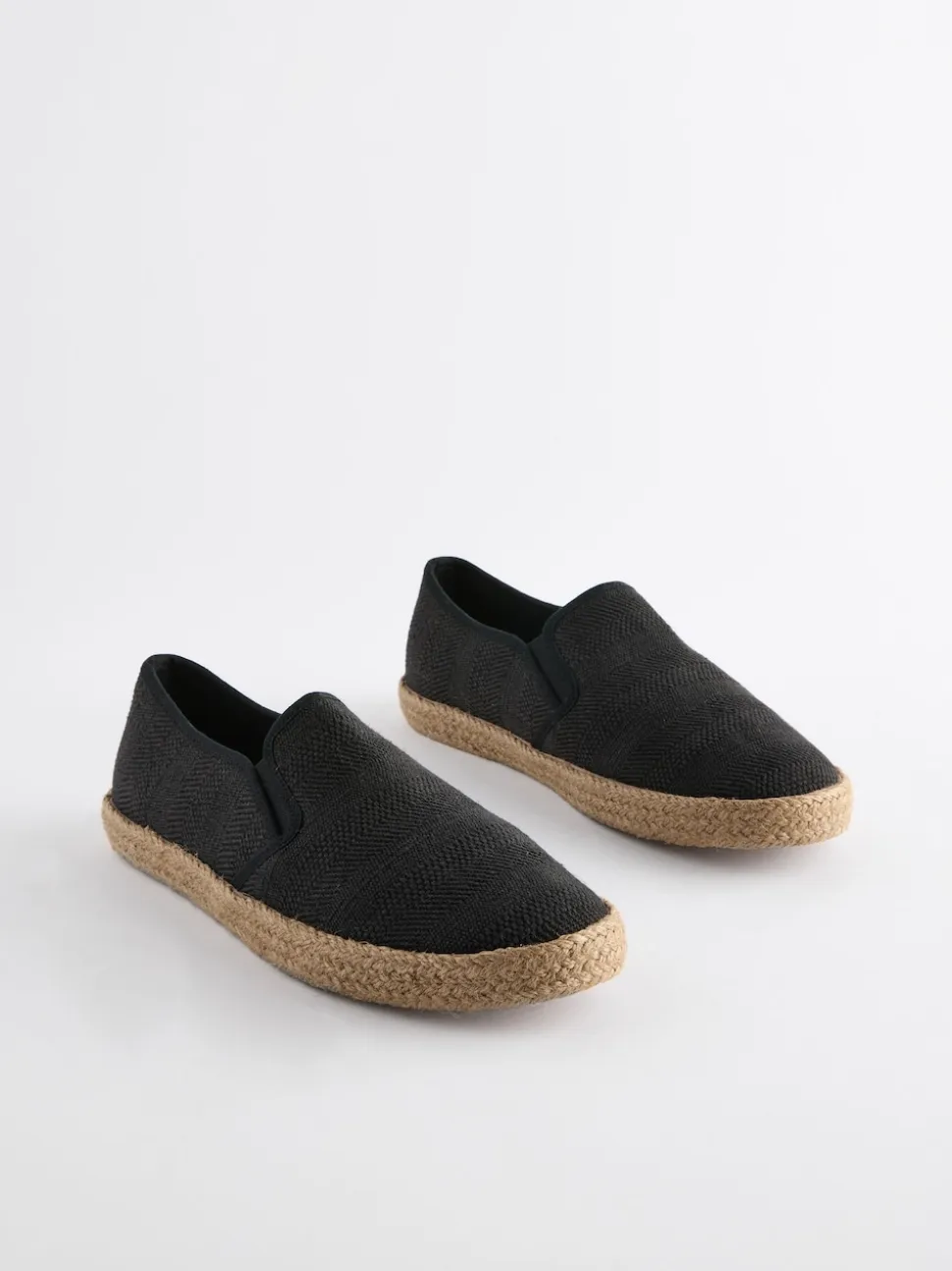 Noir - Espadrilles texturées