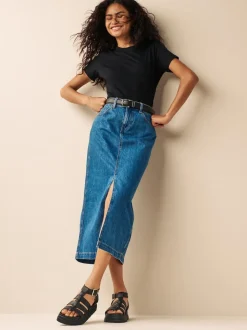 Noir - Essential Pure Cotton Courts Col rond T-shirt