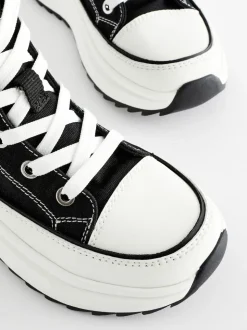Noir - Extra Chunky Lace-Up With Zip Trainers