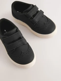 Noir - Fermeture par contact Brogue Chaussures