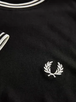 Noir - Fred Perry T-shirt à logo à deux pointes