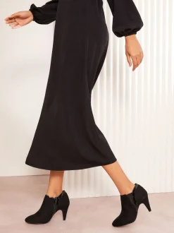 Noir - Friends Like These bottines en matériaux à talons mi-hauts